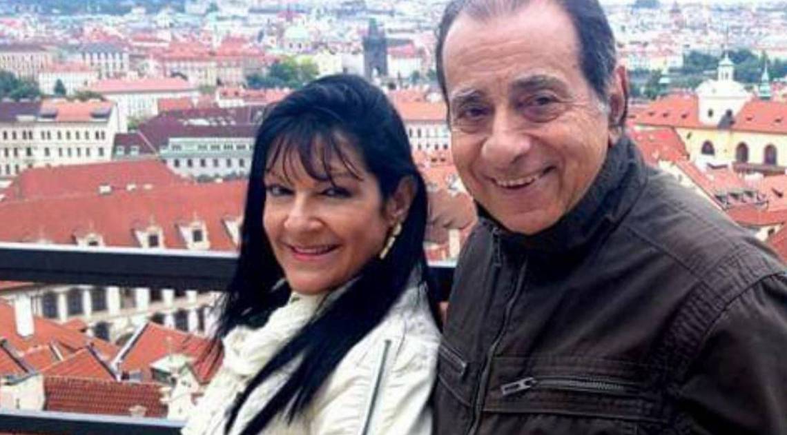 Roberto Boumaroun e a esposa Célia, numa das viagens ao Líbano para visitar familiares
