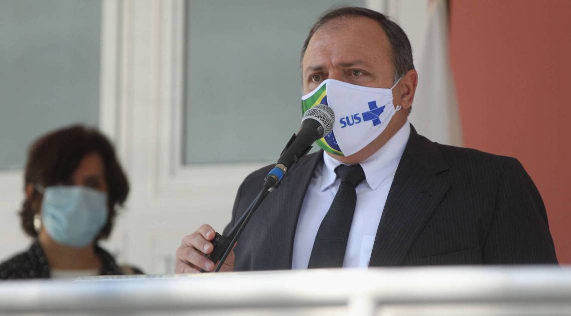 Rio - 10/08/2020 - Ministro Eduardo Pazuello, inaugura unidade de apoio ao diagnóstico da Covid19, na Fiocruz.              Foto: Estefan Radovicz / Agência O Dia  
      Byline