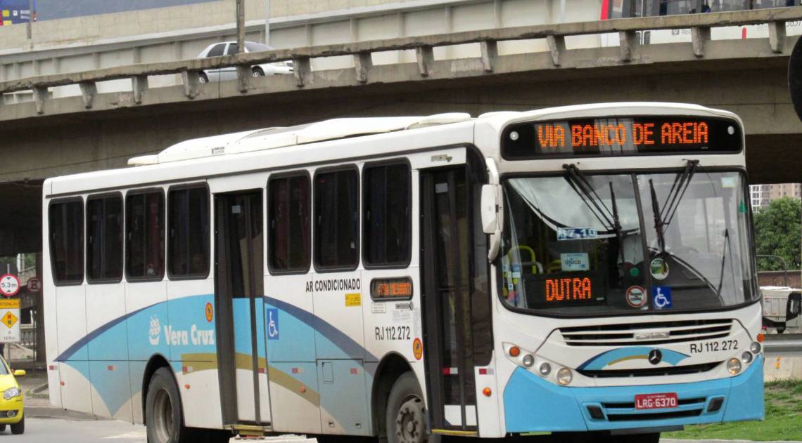 Ônibus assaltado era da empresa Vera Cruz - Reprodução