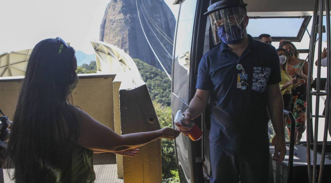 Rio, 15/08/2020  - COVID 19 - NOVO CORONAVIRUS - ESPECIAL -Reabertura do pontos turisticos da cidade do Rio de Janeiro. Pao de Acucar, Urca,  zona sul do Rio.  Na Foto . novo coronavirusrio. Foto: Ricardo Cassiano/Agencia O Dia