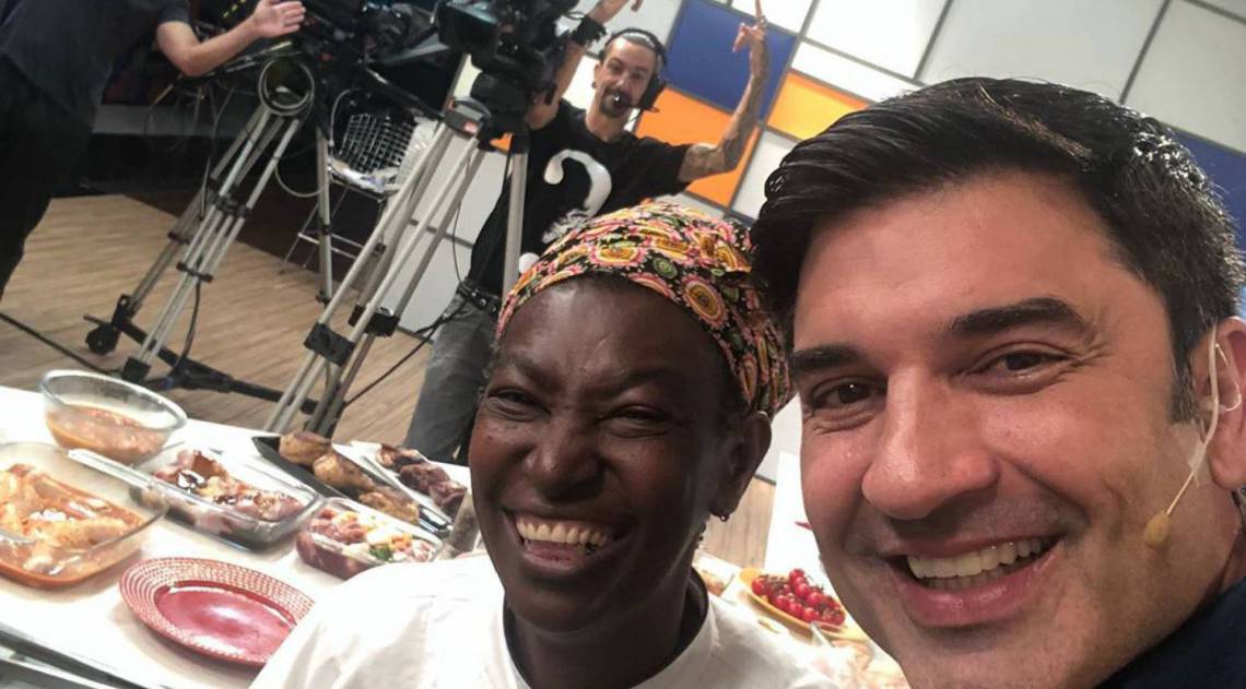 Edu Guedes e sua assistente, Cidinha