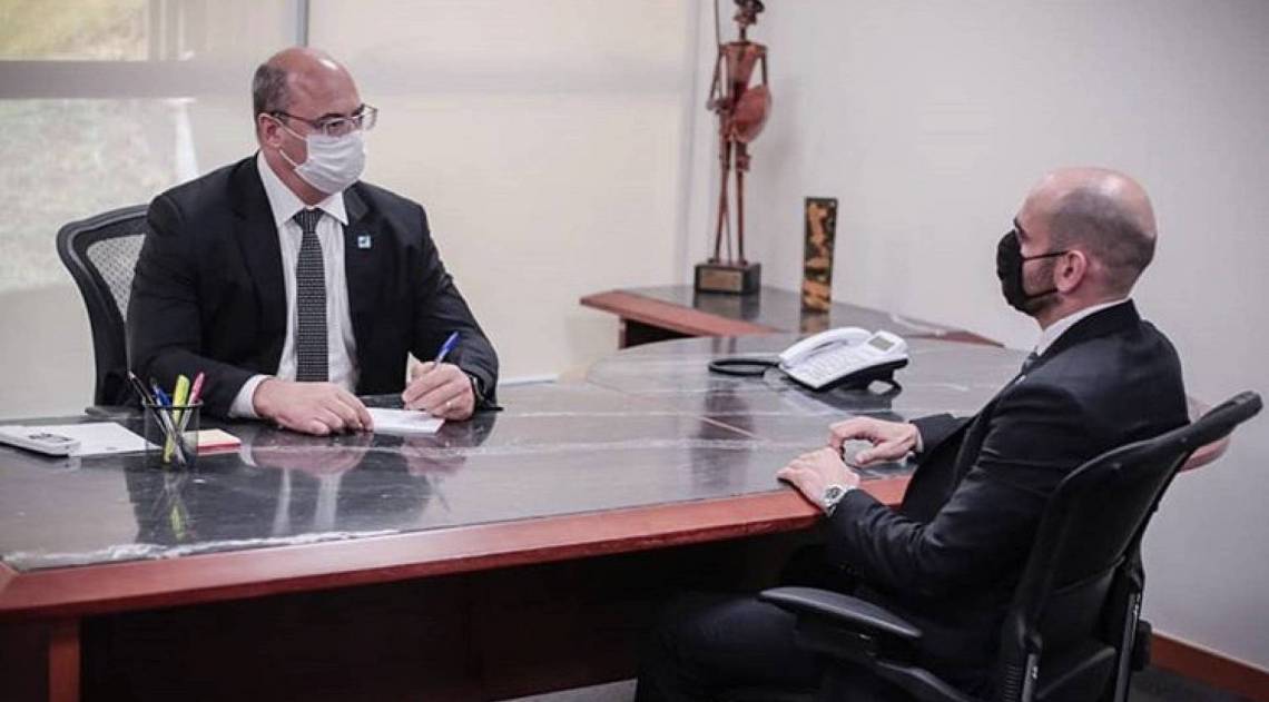 Governador Wilson Witzel e secretÃÂ¡rio de Fazenda, Guilherme MercÃÂªs, estiveram em BrasÃÂ­lia nesta terÃÂ§a e conversaram com o presidente da CÃÂ¢mara, Rodrigo Maia