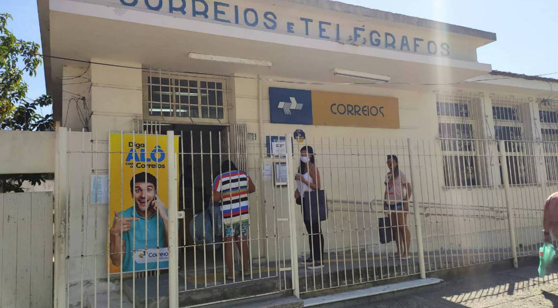 AgÃªncia dos Correios no Centro de MaricÃ¡ - Foto: MaurÃ­cio PeÃ§anha