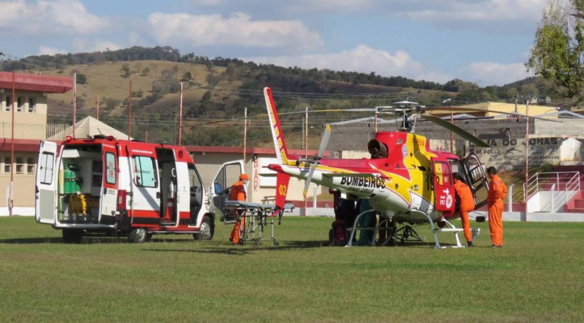 Menino foi socorrido e levado de helic&oacute;ptero para Belo Horizonte - Divulga&ccedil;&atilde;o/Samu