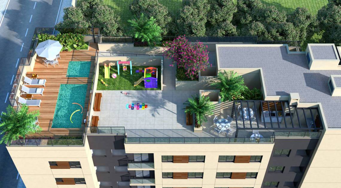 No condomínio no Campinho, a construtora contempla os clientes com fechadura biométrica e parcela a entrada em até 30 vezes