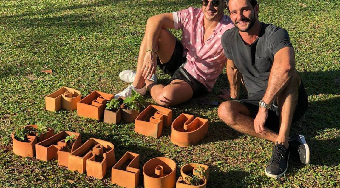 O pré-candidato a vereador Pedro Melo e o apresentador do GNT, Carlos Carvalho