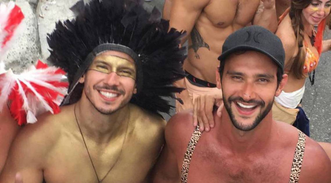 O pré-candidato a vereador Pedro Melo e o apresentador do GNT, Carlos Carvalho