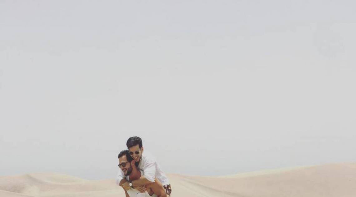 O pré-candidato a vereador Pedro Melo e o apresentador do GNT, Carlos Carvalho