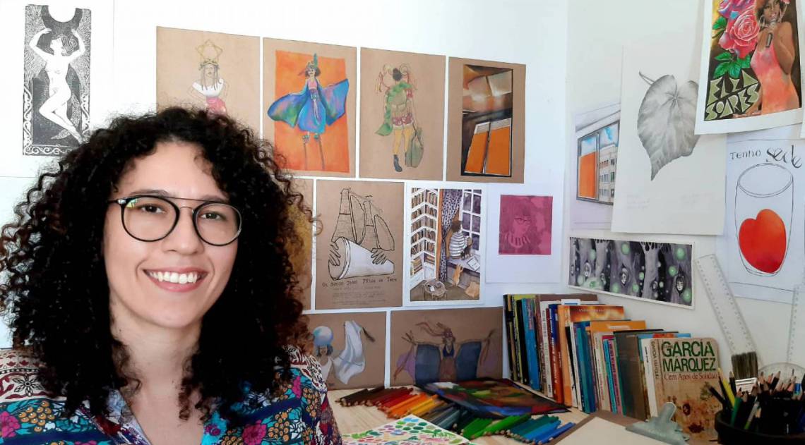 A ideia, segundo Rachel de Lima, é compartilhar técnicas de desenho e dicas de forma simples e poética