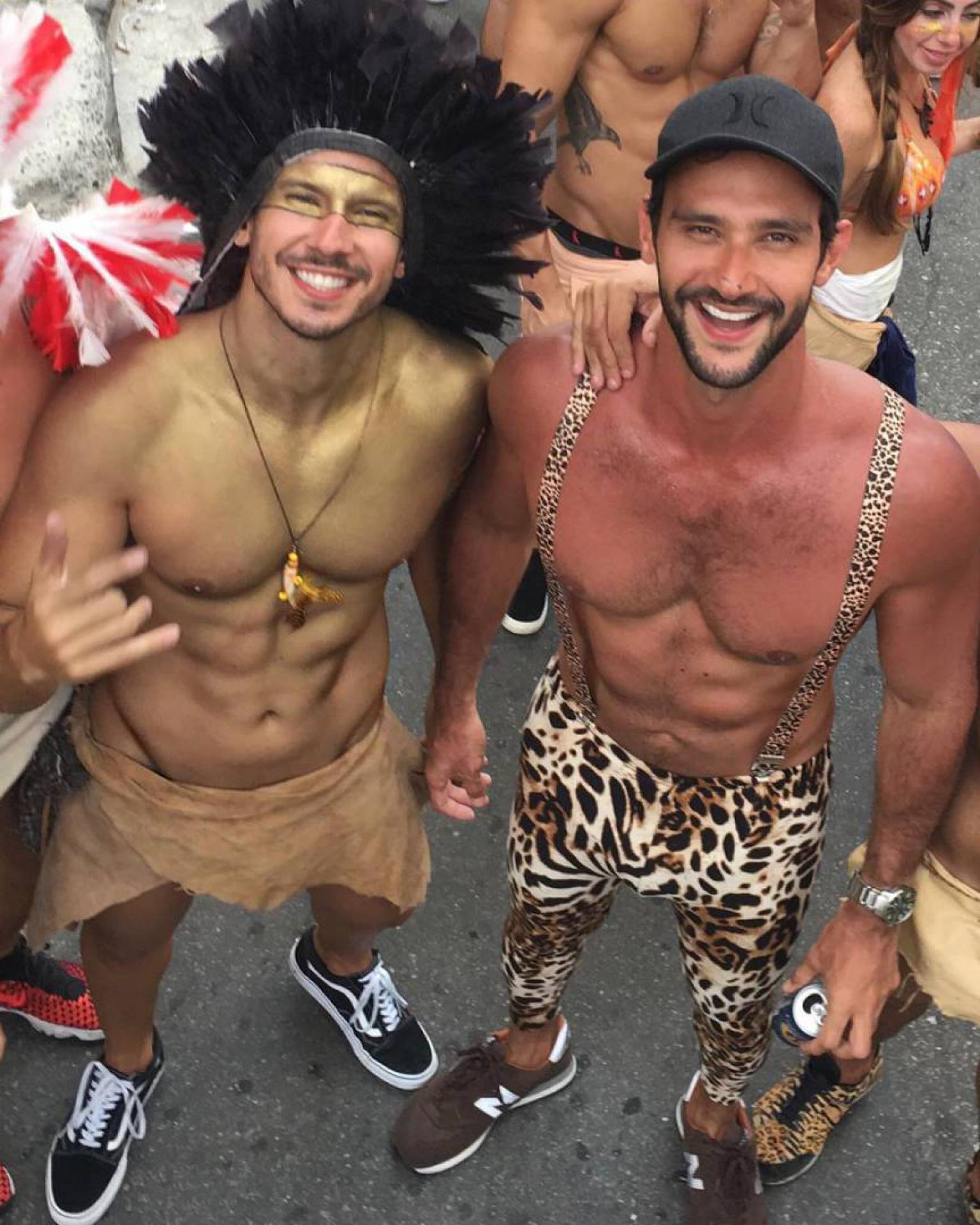 O pré-candidato a vereador Pedro Melo e o apresentador do GNT, Carlos Carvalho