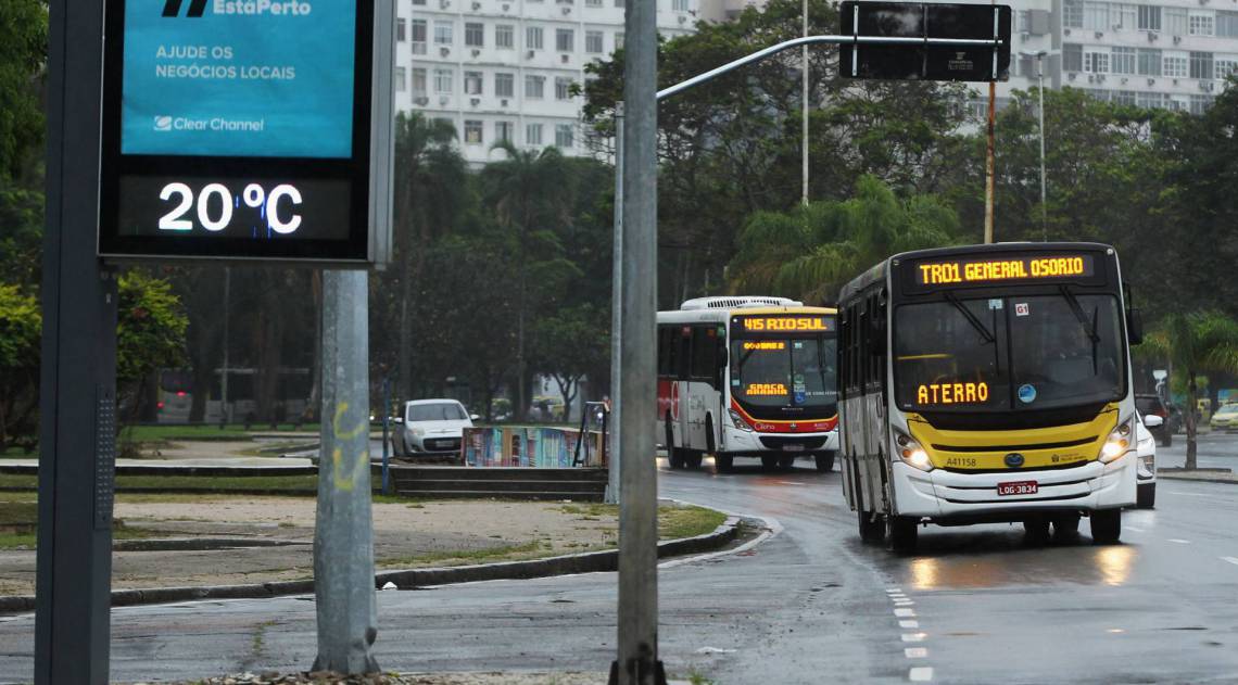 Chuva chega e temperatura cai no Rio
