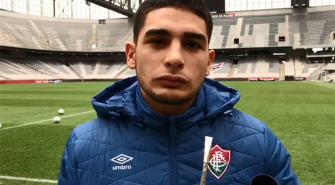 Michel Araújo em entrevista na Arena da Baixada na véspera do jogo do Fluminense - Reprodução