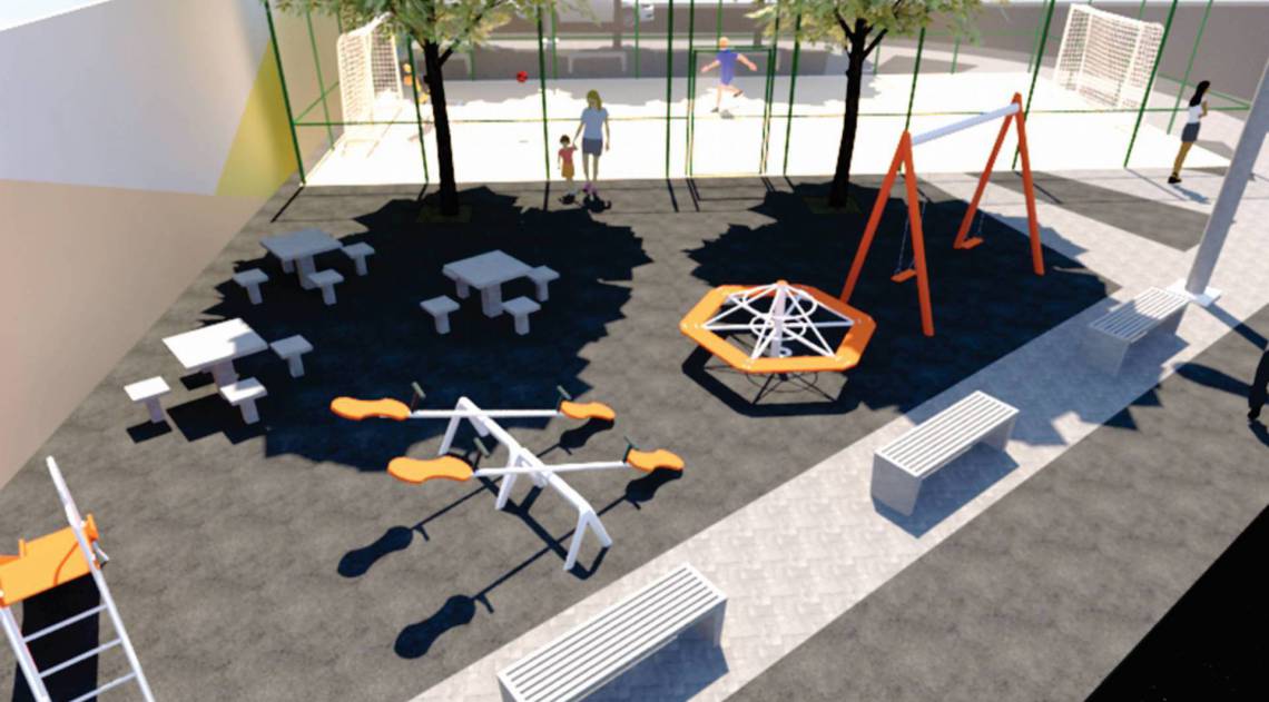 O projeto inclui a construção de três novos espaços de convivência com equipamentos de lazer