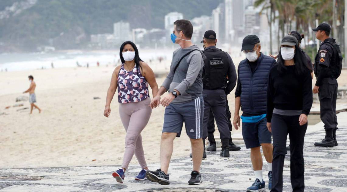 Rio de Janeiro - RJ - 23/08/2020 - Climatempo domingo nublado e frio na orla de Ipanema - Foto Gilvan de Souza / Agencia O Dia