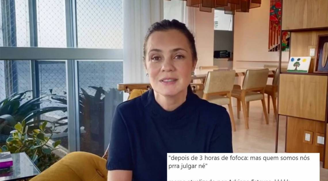 Adriana Esteves viraliza ap&oacute;s dizer que &eacute; fofoqueira  - Reprodução/TV Globo/Twitter