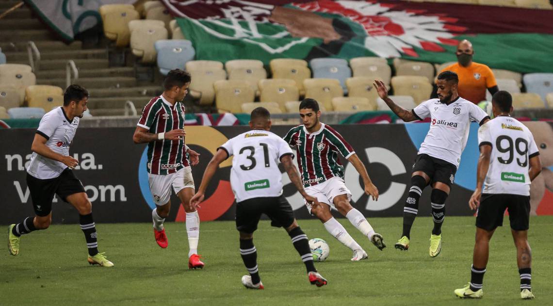 Em visita ao Rio, o Figueirense foi advers&aacute;rio do Fluminense na terceira fase da Copa do Brasil - Lucas Mer&ccedil;on / Fluminense