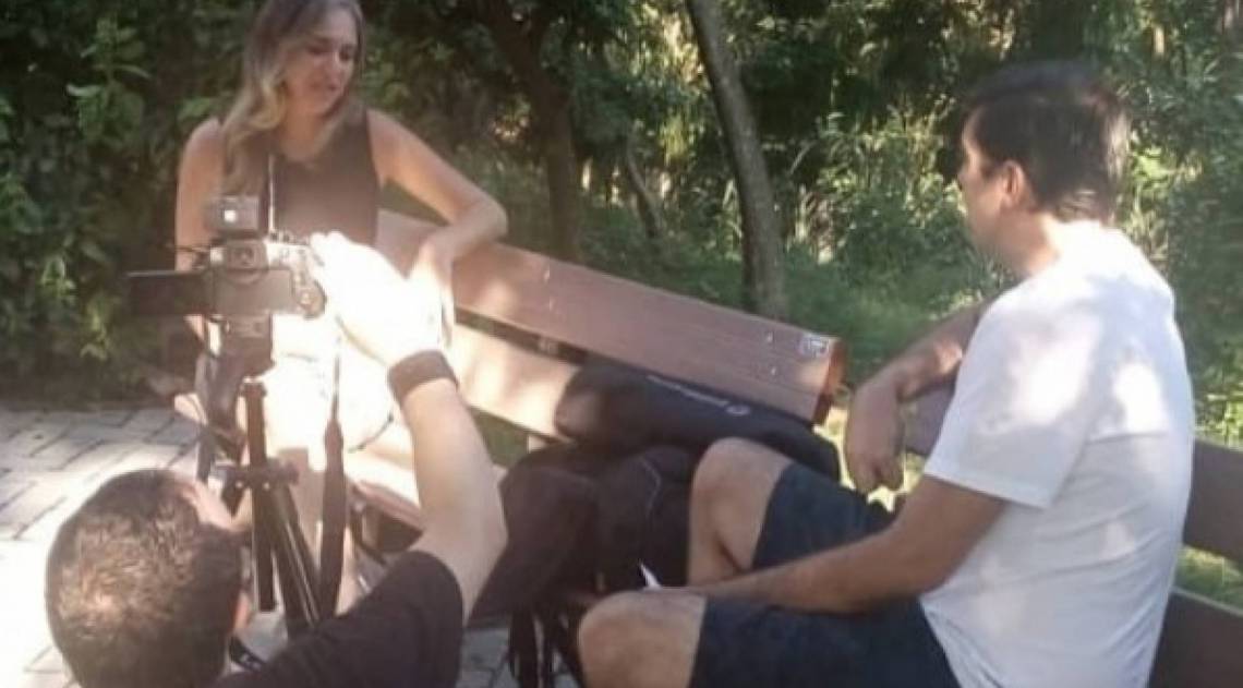 Fernanda Brasil Schmidt em depoimento para as gravações do documentário, em 2019