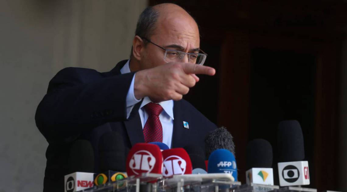 Wilson Witzel durante pronunciamento nesta sexta-feira  - Cléber Mendes / Agência O Dia 