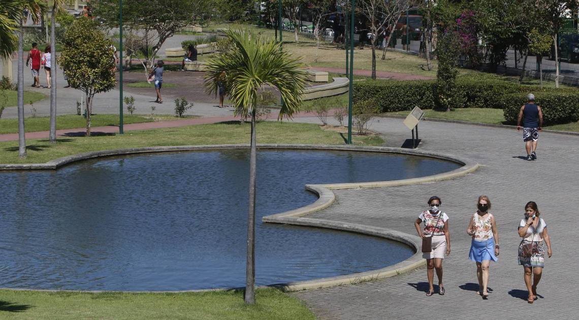 Rio de Janeiro - RJ  - 30/08/2020 - Geral - Movimenta&ccedil;ao Parque Madureira, zona norte do Rio, na manha de hoje - Foto Reginaldo Pimenta / O Dia