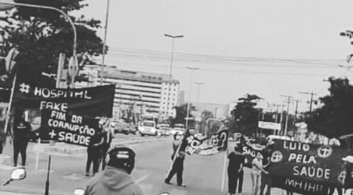 Manifestação pedindo reabertura do Hospital São Judas Tadeu - Foto: Itaboraí Notícias
