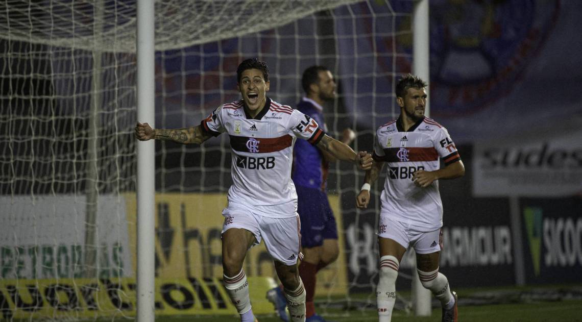 Pedro fez dois contra o Bahia - Alexandre Vidal / Flamengo