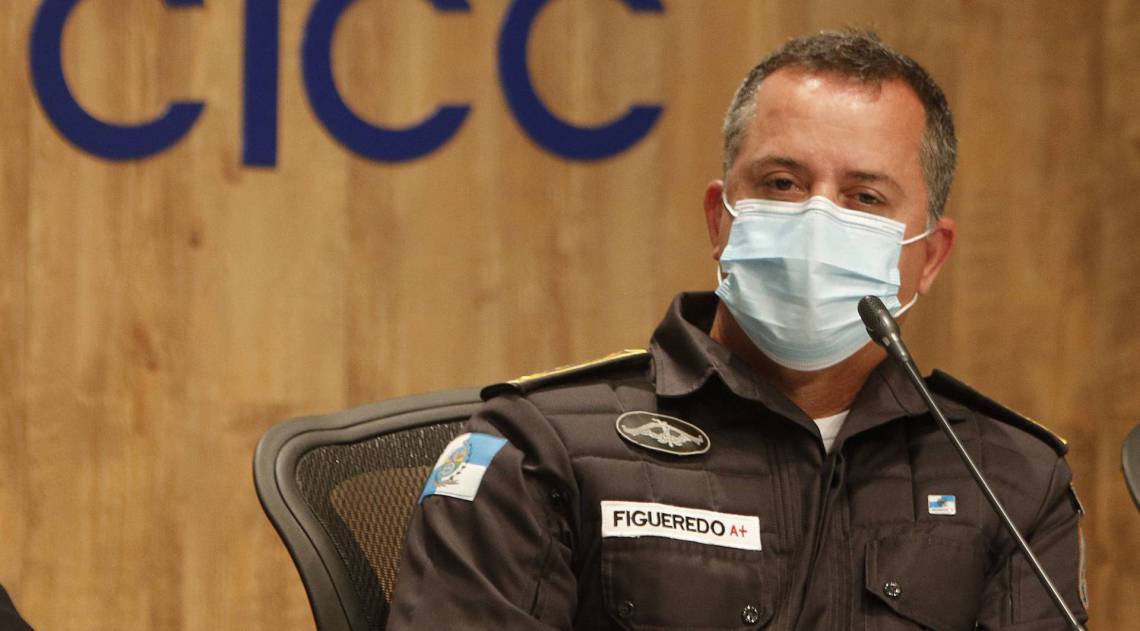 Rio de Janeiro - RJ  - 02/09/2020 - Geral - Secretarios de Policia Cicil e Militar convocaram inprensa para coletiva no CICC, na manha de hoje - na foto, Coronel PM Rogerio Figueredo, Secretario de Policia Militar -Foto Reginaldo Pimenta / O Dia