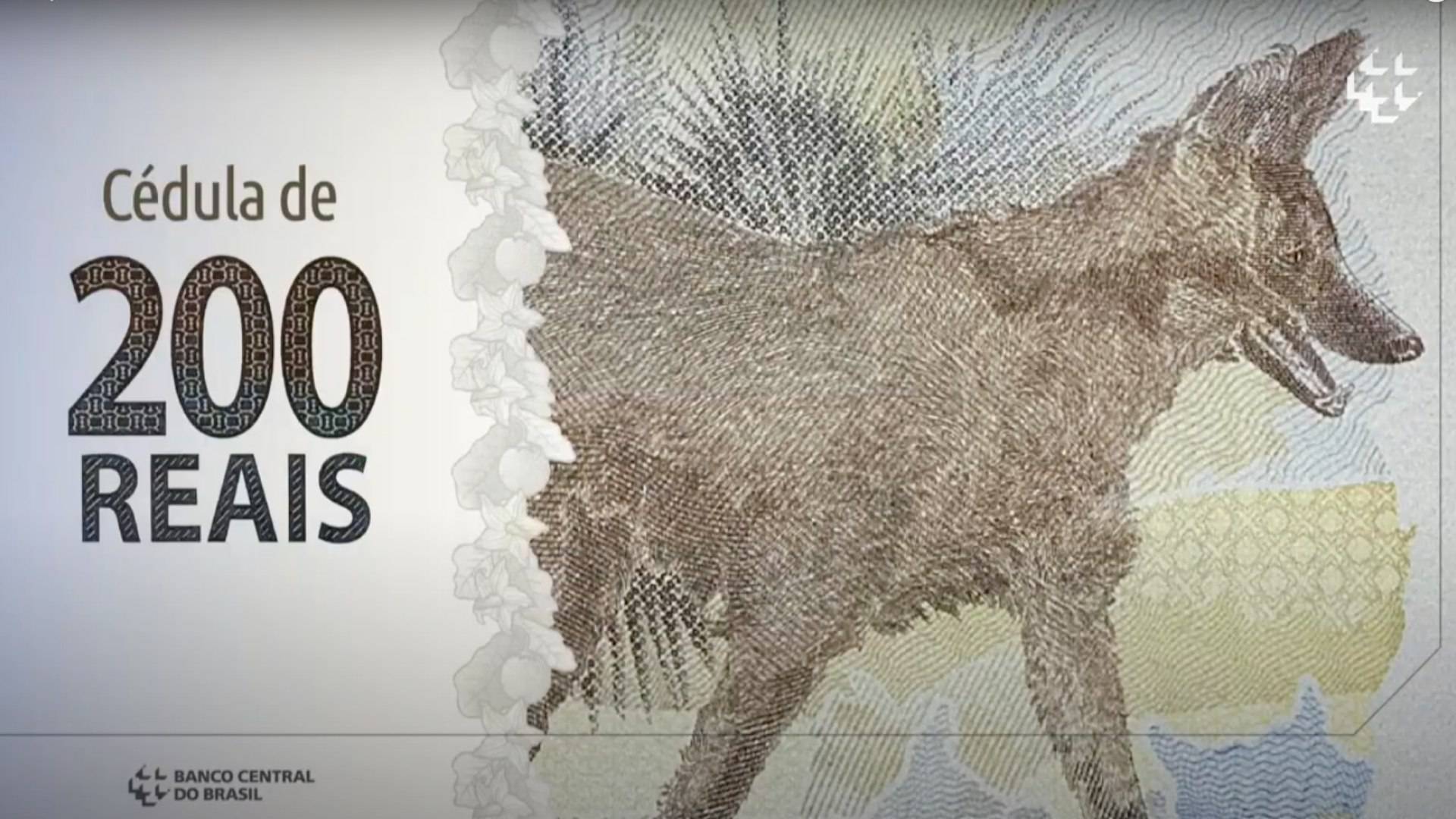 Nova nota de R$ 200, apresentada pelo BC nesta quarta