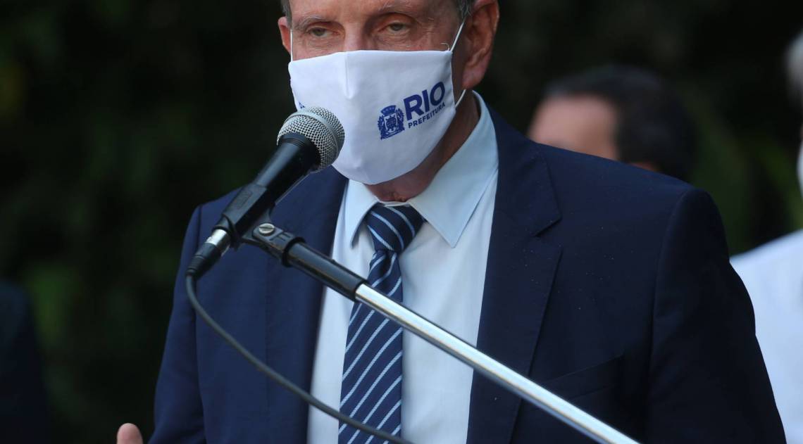 Rio,04/09/2020 -COVID-19 -CORONAVIRUS,BOTAFOGO,Palacio da Cidade,Marcelo Crivella fez um pronunciamento, para falar dos grupos organizados para agredir jornalistas.Na foto. Marcelo Crivella.Foto: Cleber Mendes/Ag&ecirc;ncia O Dia