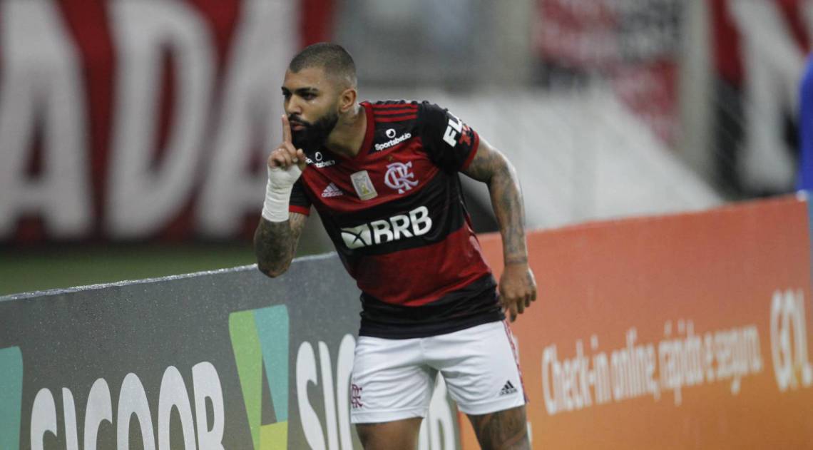 Rio de Janeiro - RJ - 05/09/2020 - Campeonato Brasileiro jogo Flamengo x Fortaleza, no Maracana, gol do Gabigol - Foto Gilvan de Souza / Agencia O Dia