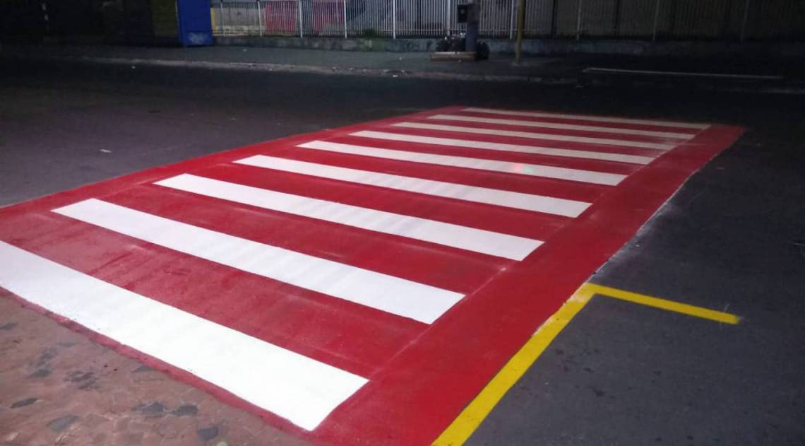 Faixa de pedestre na Av Nossa Senhora das Graças, Centro - Divulgação