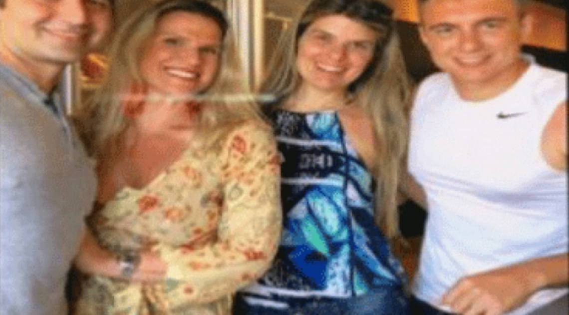 Fl&aacute;vio Chadud e Marcelle Chadud &agrave; esquerda; &agrave; direita Pedro Fernandes e sua mulher - Reprodução