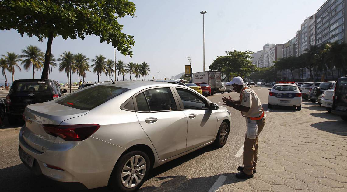 Rio de Janeiro 12/09/2020 - Novo decreto proibi estacionamento nos fins de semana e feriado em toda orla do rj. Foto: Luciano Belford/Agencia O Dia