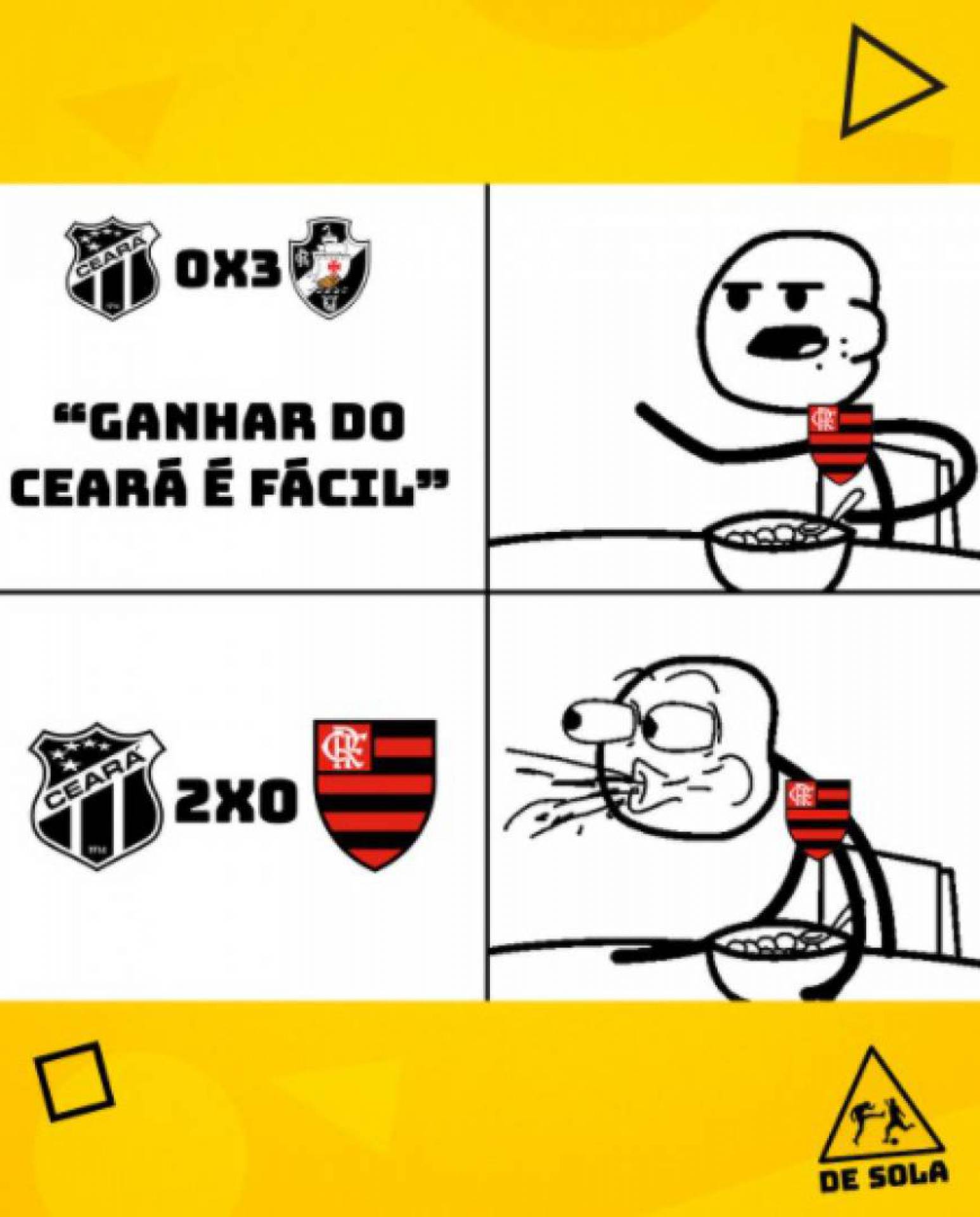 Memes: Flamengo foi derrotado pelo Ceará