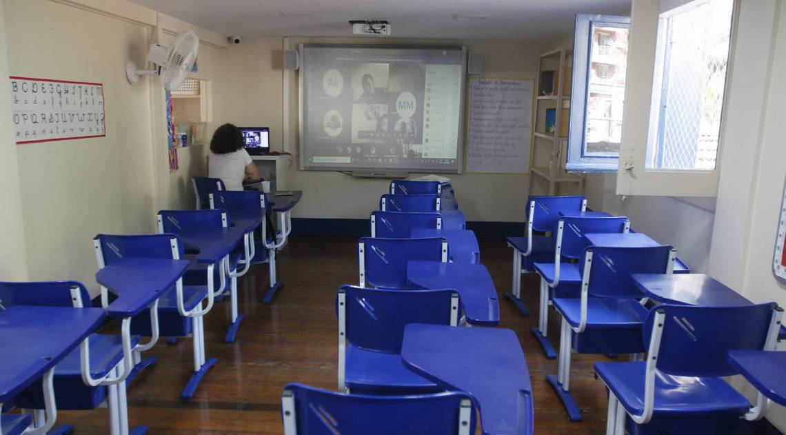 Rio de Janeiro - RJ  - 14/09/2020 - Geral - Reabertura das escolas particulares no minicipio do Rio  de Janeiro - na foto, Colegio Miraflores, na Rua das Laranjeiras, zona sul do Rio - Foto Reginaldo Pimenta / O Dia