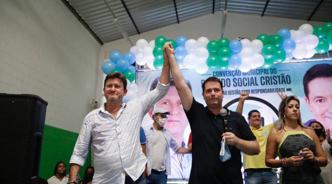 Léo Vieira e Marcos Muller, representantes do PSC em São João de Meriti