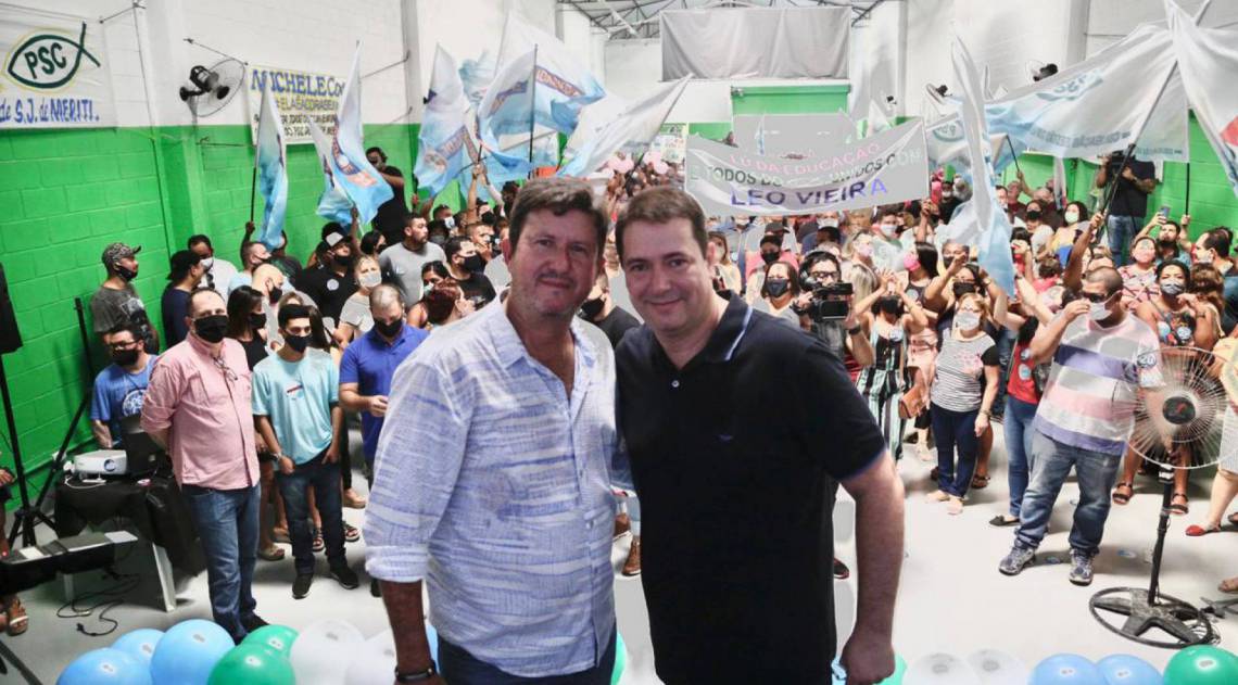 Léo Vieira e Marcos Muller, representantes do PSC em São João de Meriti - Divulgação/ Glaucio Burle