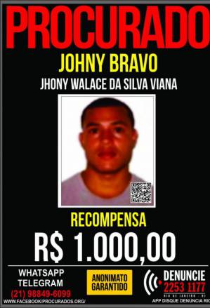 Recompensa pela prisão do traficante é de R$ 1 mil - Disque Denúncia