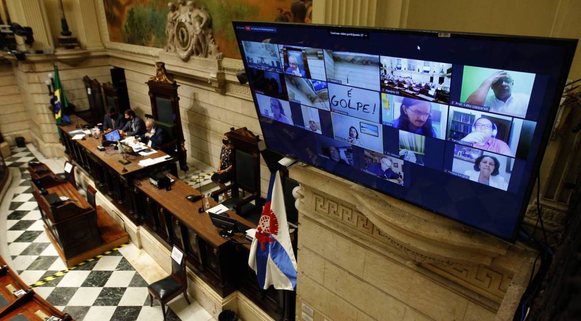 Rio de Janeiro 17/09/2020 - Impeachment do Crivella na CÃ¢mara. Foto: Luciano Belford/Agencia O Dia