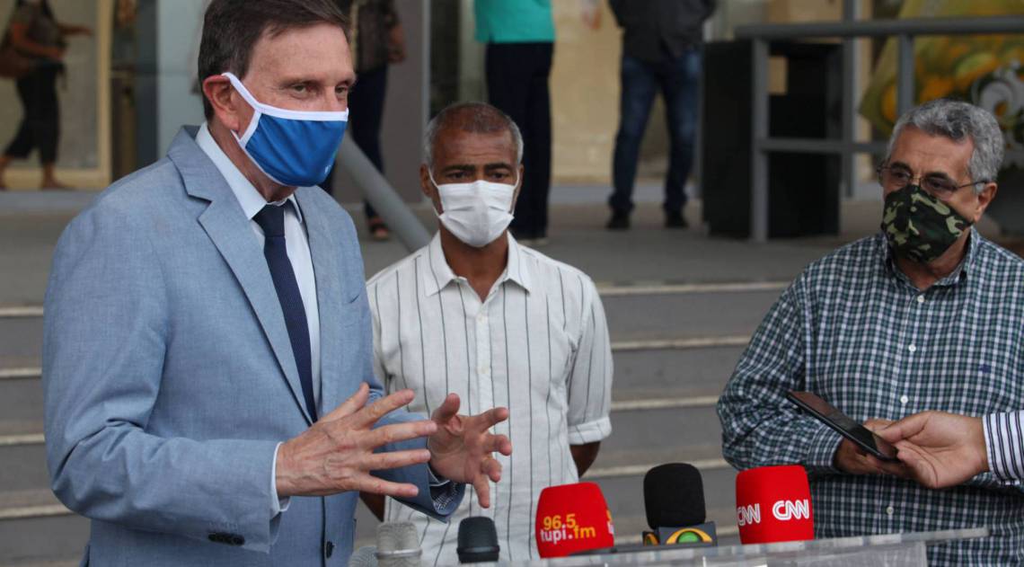Coletiva de imprensa com o prefeito da cidade do Rio, Marcelo Crivella - Ricardo Cassiano/Agência O Dia