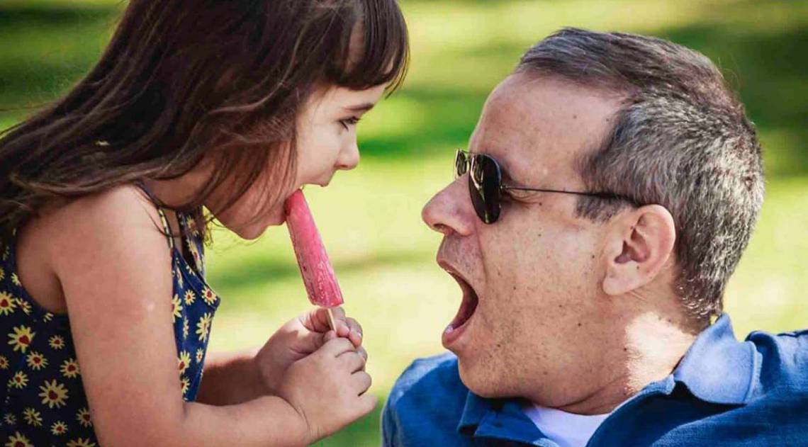 Dudu Braga e a filha