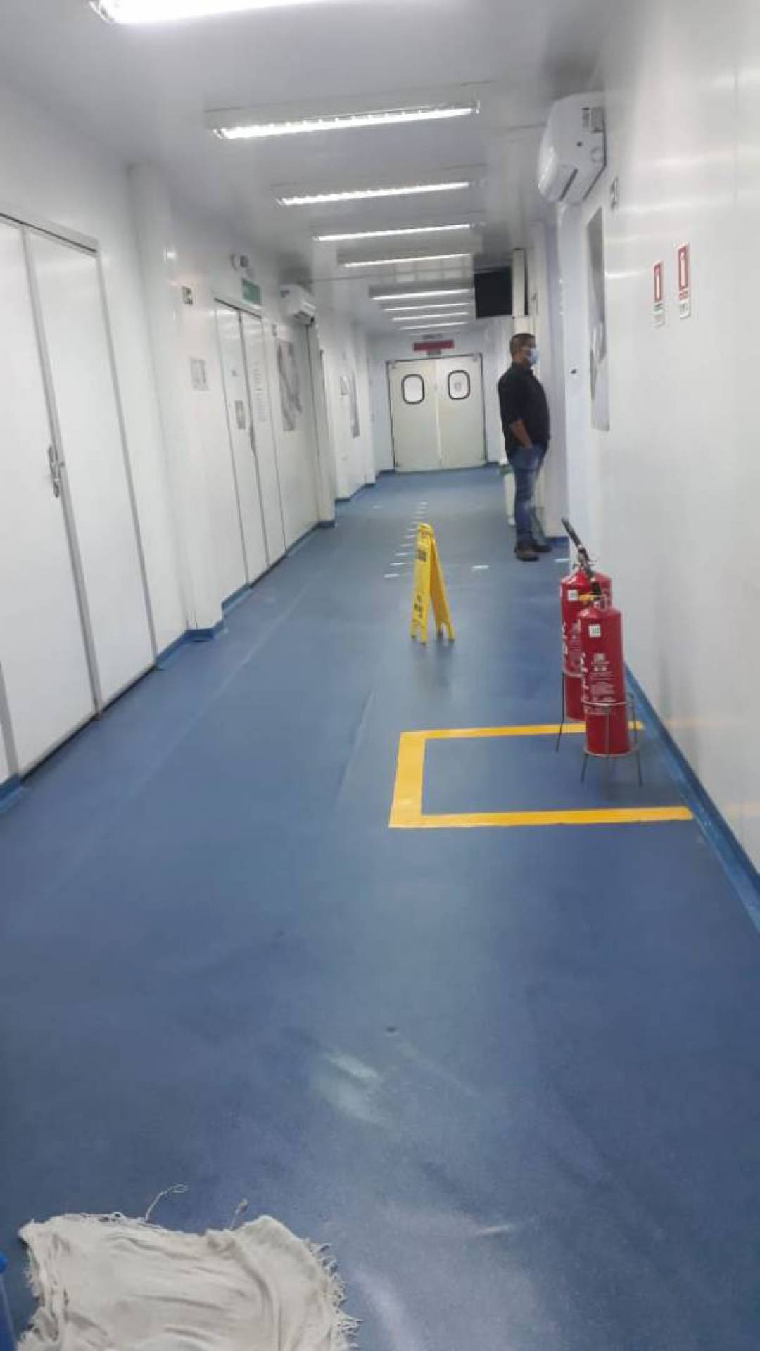 Foto enviada pela prefeitura para atestar que a reforma do piso foi encerrada - Divulgação - Prefeitura Municipal de Itaguaí