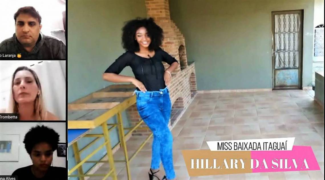 Hillary da Silva, Miss Baixada Itaguaí, e outras candidatas, participaram de workshops virtuais importantes para a competição e a formação pessoal - Reprodução