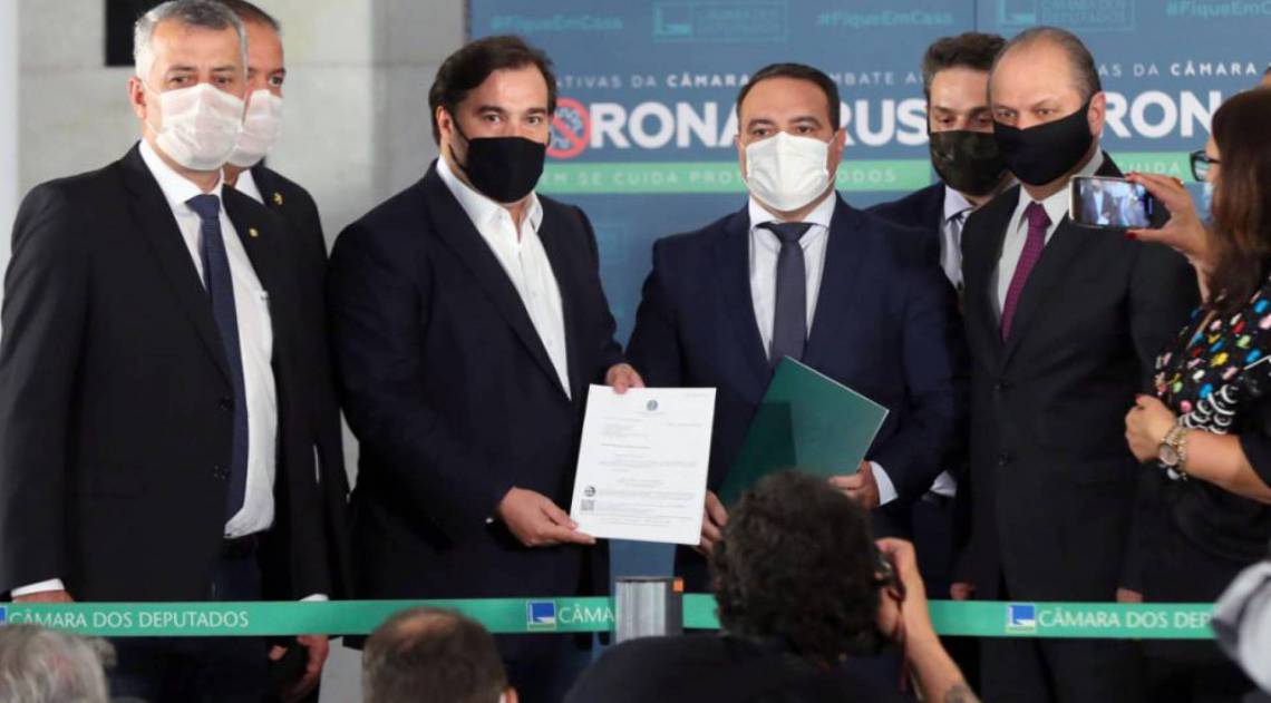 Presidente da Câmara dos Deputados, Rodrigo Maia (DEM-RJ) recebeu no dia 3 de setembro a PEC da reforma administrativa - Najara Araujo/Câmara dos Deputados