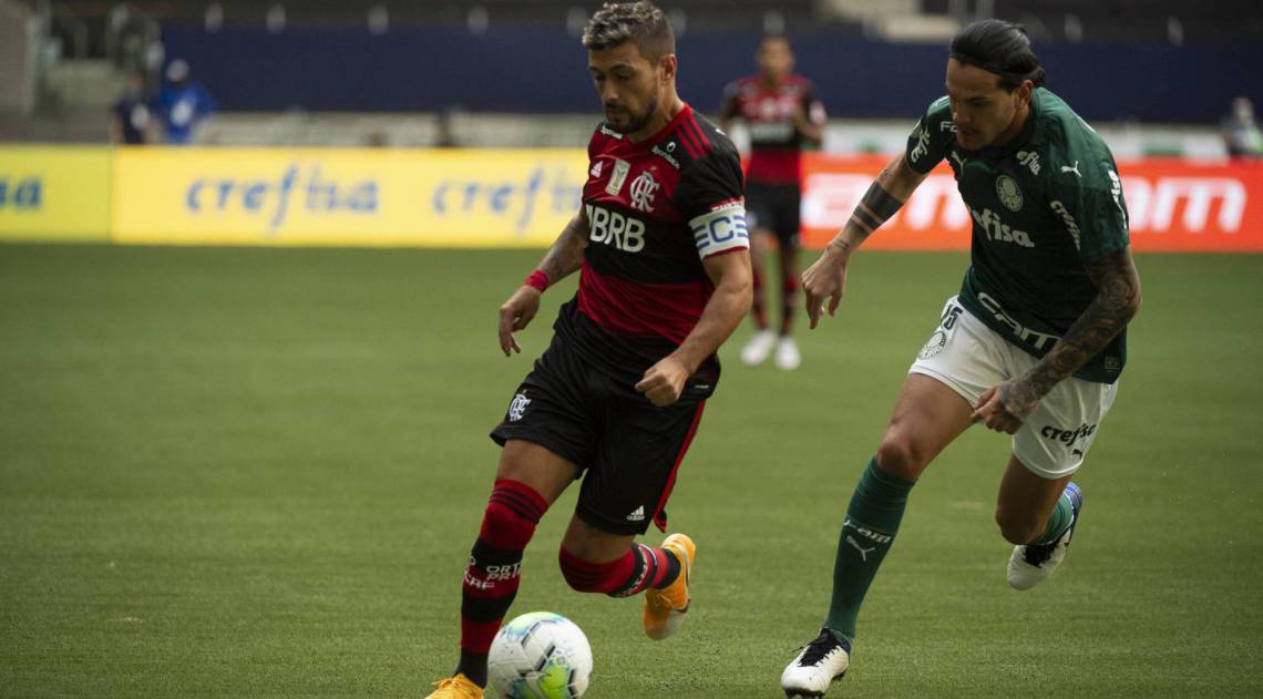 O jogador De Arrascaeta, do CR Flamengo, durante partida válida pela décima segunda rodada, do Campeonato Brasileiro. Alexandre Vidal / Flamengo
