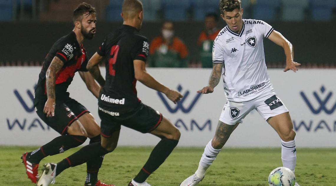 Nazario.Atletico GO x Botafogo pelo Campeonato Brasileiro no Estadio Olimpico Pedro Ludovico Teixeira. 20 de Setembro de 2020, Goiania, GO, Brasil. Foto: Vitor Silva/Botafogo. .Imagem protegida pela Lei do Direito Autoral Nº 9.610, DE 19 DE FEVEREIRO DE 1998.