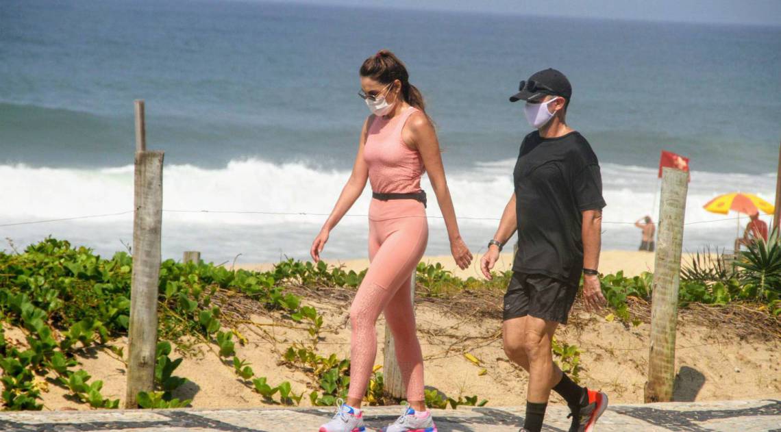 Patrícia Poeta faz caminhada na orla do Rio nesta quarta-feira