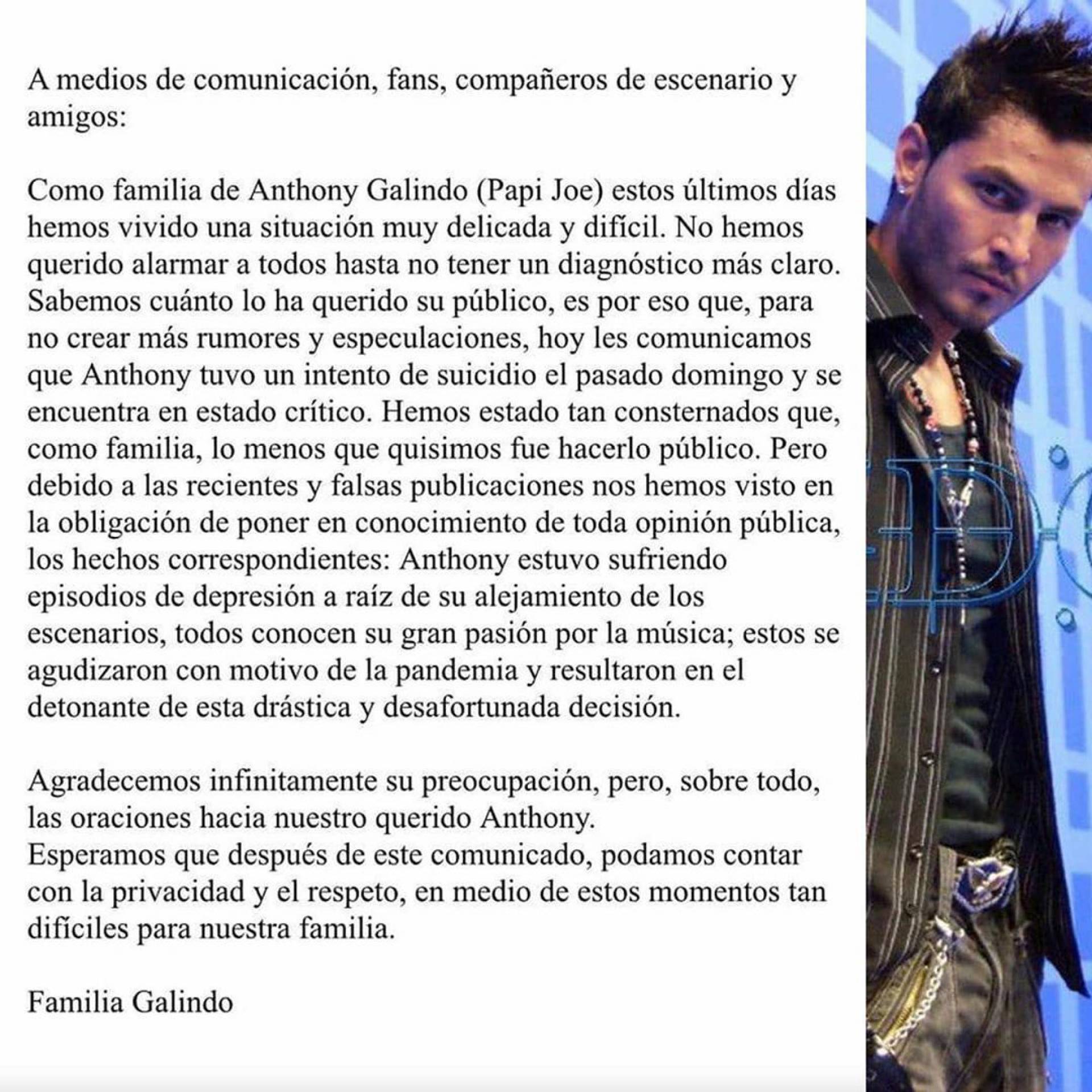 Post da família de Anthony