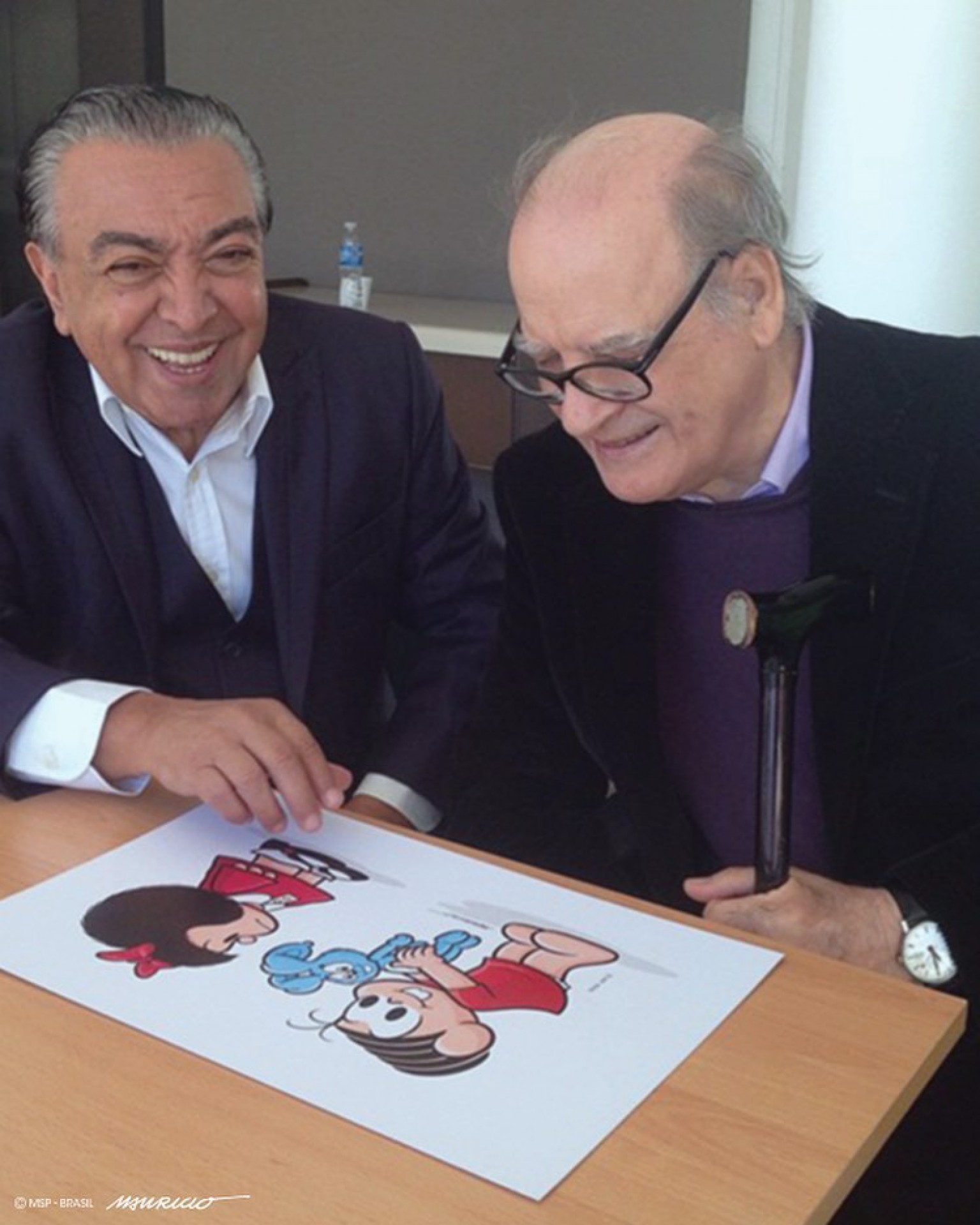Mauricio de Sousa faz homenagem a Quino com encontro de Mônica e Mafalda - Reprodução Instagram