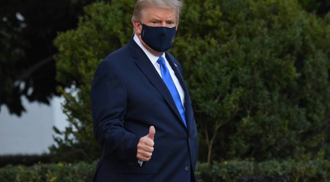 O presidente dos EUA, Donald Trump, diz j&aacute; estar contornando a pandemia no pa&iacute;s - AFP