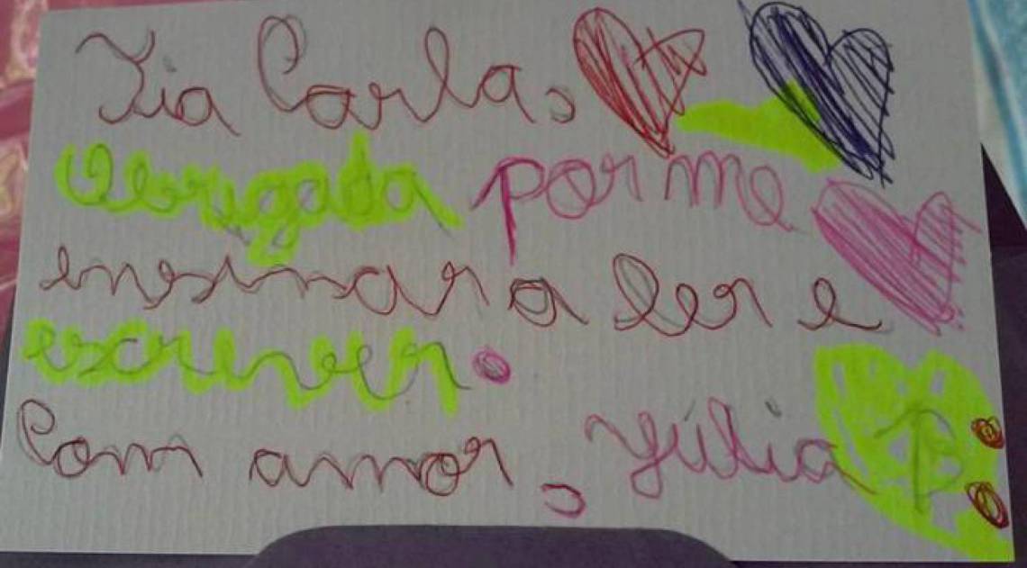 As demonstrações de carinho e agradecimento são muitas